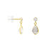 Boucles D'oreilles Pendantes Lika Or Jaune Oxyde De Zirconium - Boucles d'oreilles pendantes Femme | Histoire d’Or