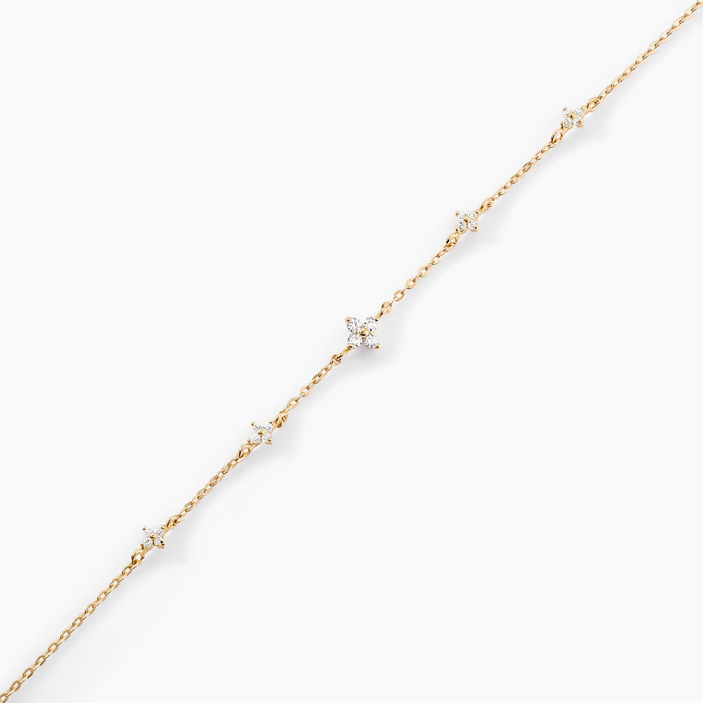 Bracelet Falling Star Or Jaune Oxyde De Zirconium - F&ecirc;te des m&egrave;res Femme | Histoire d&rsquo;Or