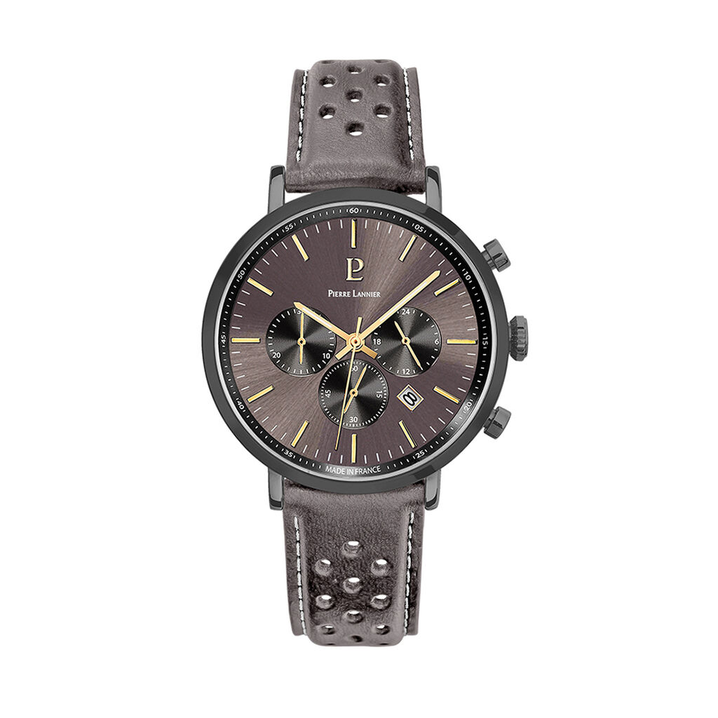 Montre Pierre Lannier Baron Gris - Montres Homme | Histoire d&rsquo;Or