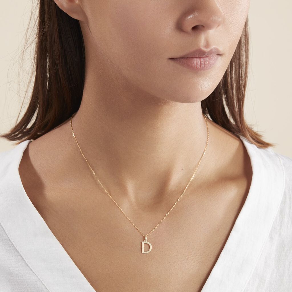 Pendentif Ionia Lettre Or Jaune - Pendentifs Famille | Histoire d’Or