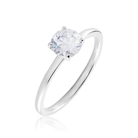 Bague Solitaire Stella Argent Blanc Oxyde De Zirconium - Bagues solitaires Femme | Histoire d’Or
