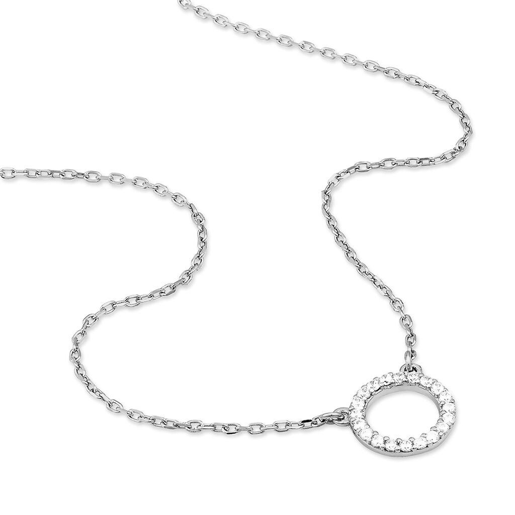 Collier Jaya Argent Blanc Oxyde De Zirconium - Colliers fantaisie Femme | Histoire d&rsquo;Or
