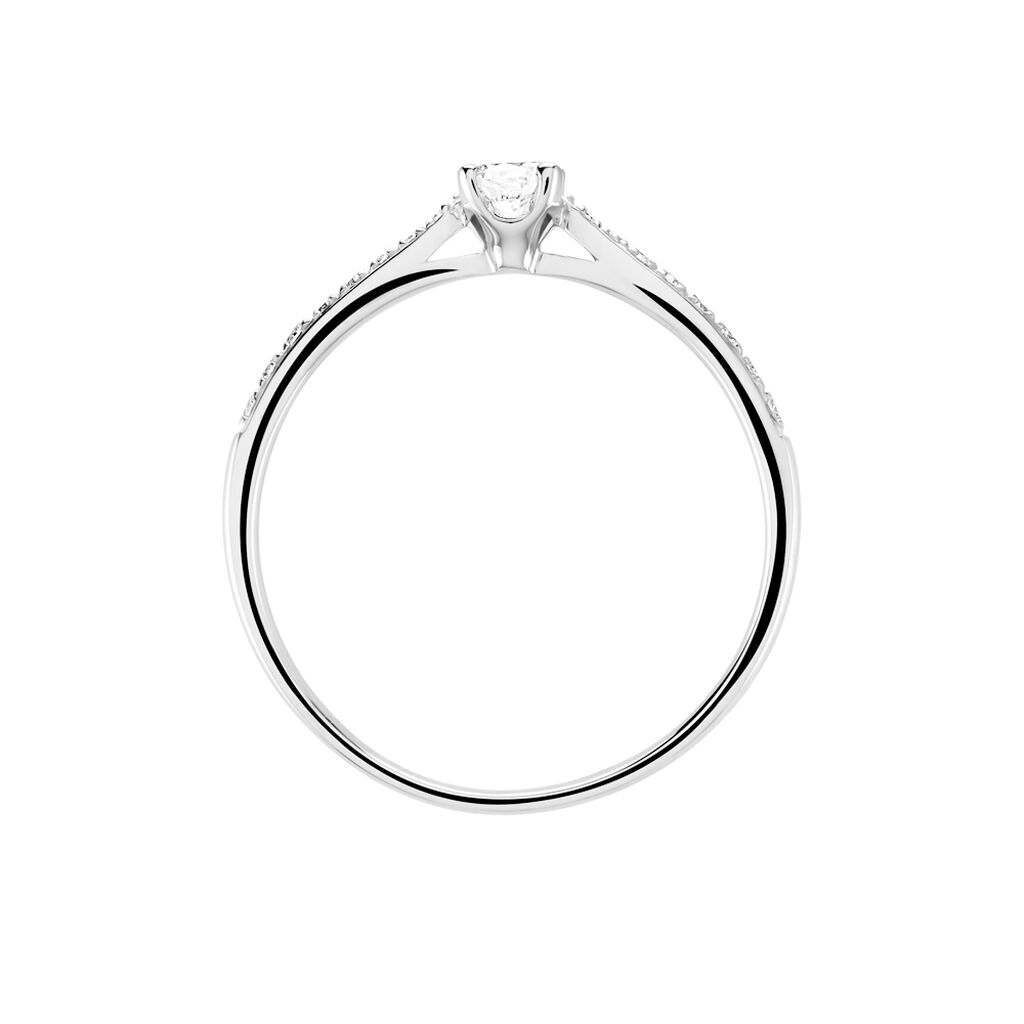 Bague Solitaire Hemera Or Blanc Diamant - Bagues solitaires Femme | Histoire d’Or