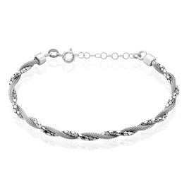 Bracelet Ciana Torsade Diamante Argent Blanc - Bracelets fantaisie Femme | Histoire d’Or