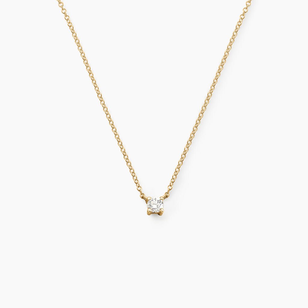 Collier Or Jaune Aphrodite Et Diamant - Colliers Femme | Histoire d’Or