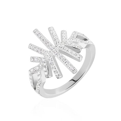 Bague Neli Argent Blanc Oxyde De Zirconium - Bagues avec pierre Femme | Histoire d&rsquo;Or