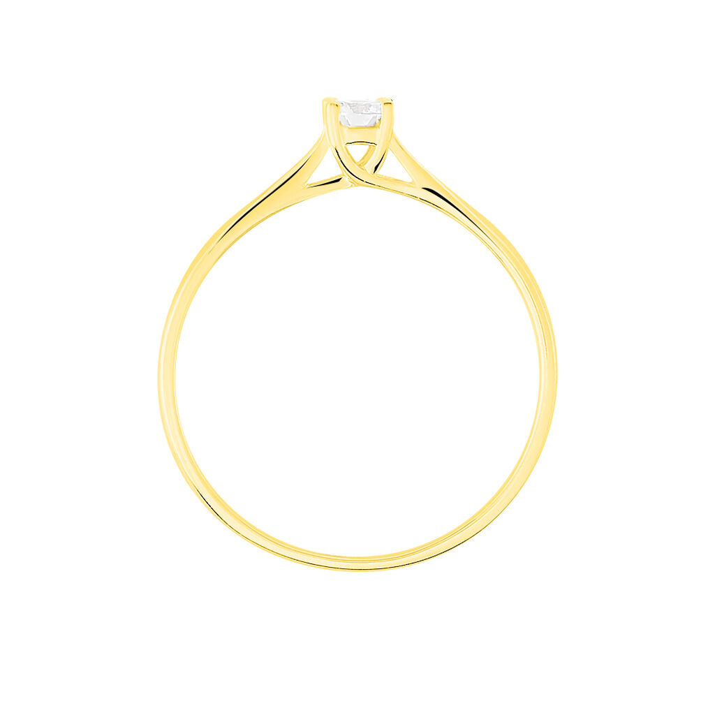 Bague Solitaire Victoria Or Jaune Diamant - Bagues solitaires Femme | Histoire d&rsquo;Or