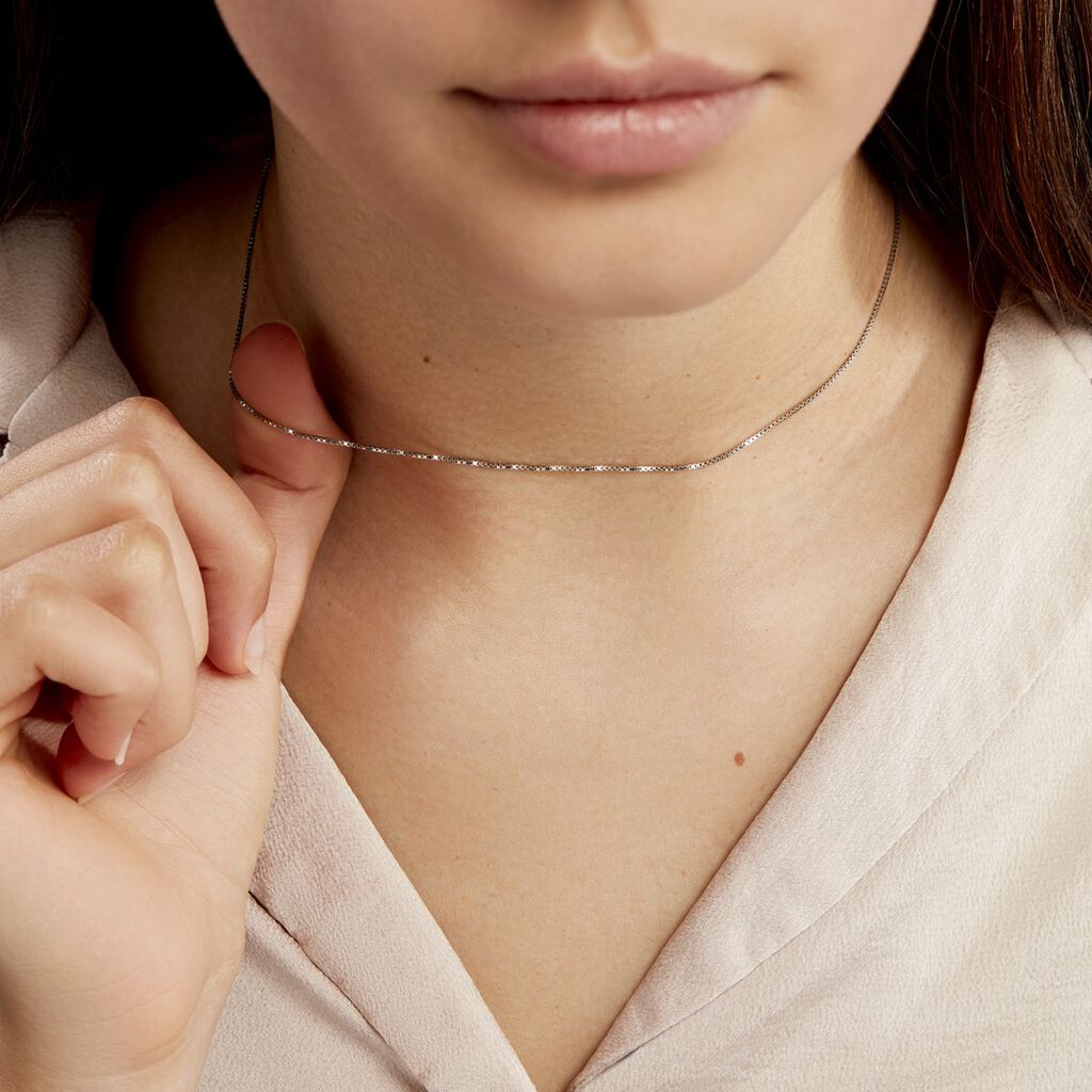 Chaîne Alyze Argent Blanc - Chaines Femme | Histoire d’Or