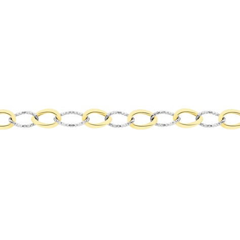 Collier Joice Maille Alternée Et Godronne Or Bicolore - Chaines Femme | Histoire d’Or