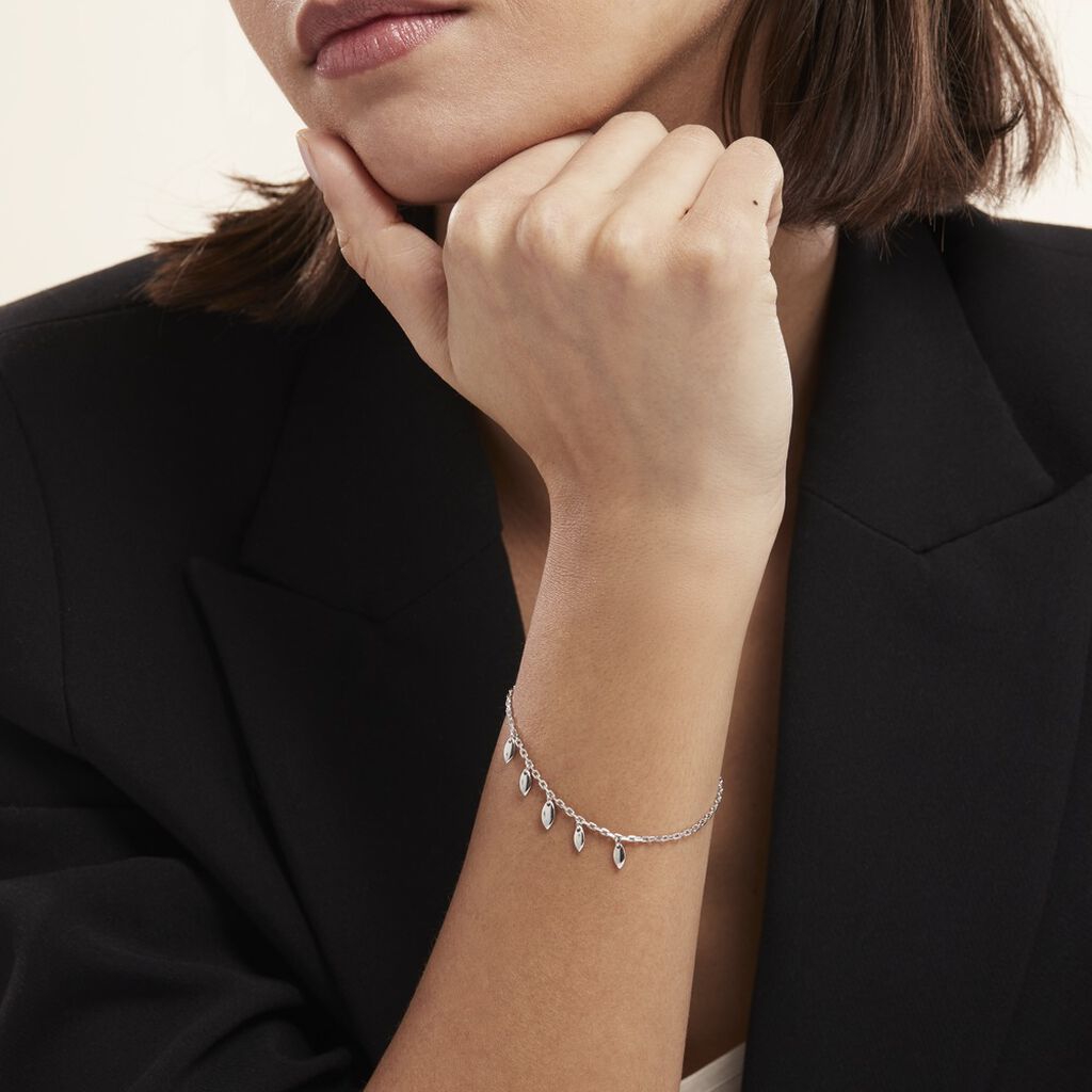 Bracelet Argent Blanc Shelia - Bracelets Femme | Histoire d’Or