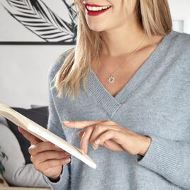 Collier Lip Henriette Argent Blanc Oxyde De Zirconium - Colliers fantaisie Femme | Histoire d’Or