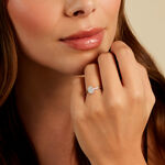 Bague Mysie Platine Blanc Diamant Synth&eacute;tique - Bagues solitaires Femme | Histoire d&rsquo;Or