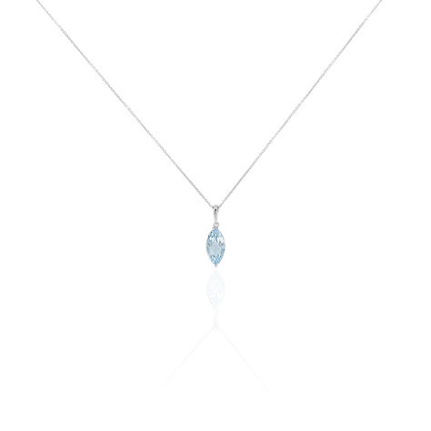 Collier Raquel Or Blanc Topaze - Colliers Femme | Histoire d&rsquo;Or