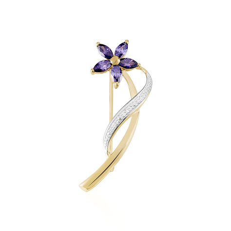 Broche Maxanceae Plaqué Or Jaune Oxyde De Zirconium - Autres bijoux Femme | Histoire d’Or