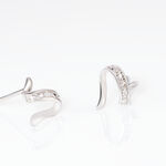 Boucles D'oreilles Puces Ouassima Or Blanc Diamant - Clous d'oreilles Femme | Histoire d&rsquo;Or