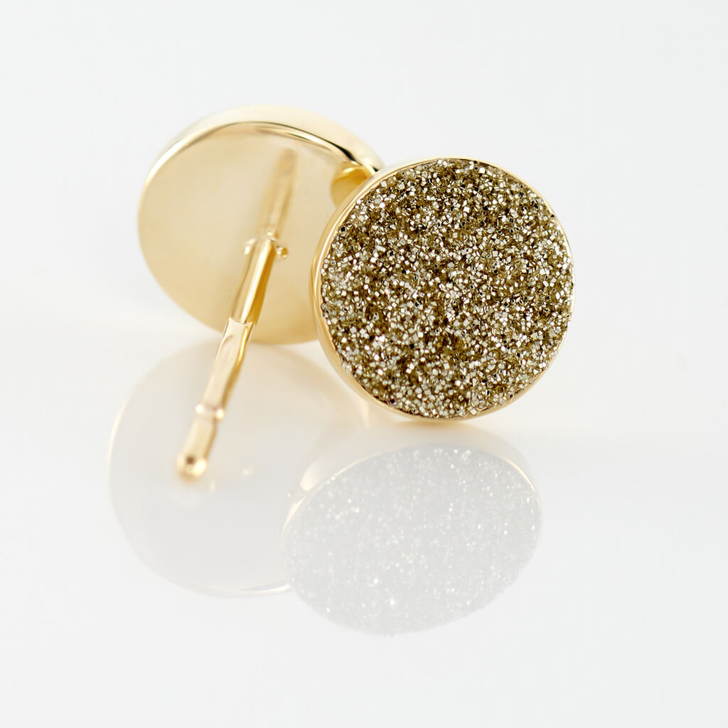Boucles D'oreilles Puces Eryne Or Jaune - Clous d'oreilles Femme | Histoire d’Or