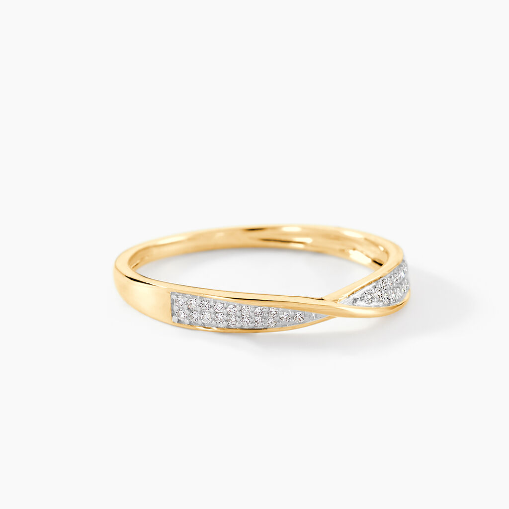 Bague Ingerida Or Jaune Diamant - Bagues avec pierre Femme | Histoire d&rsquo;Or