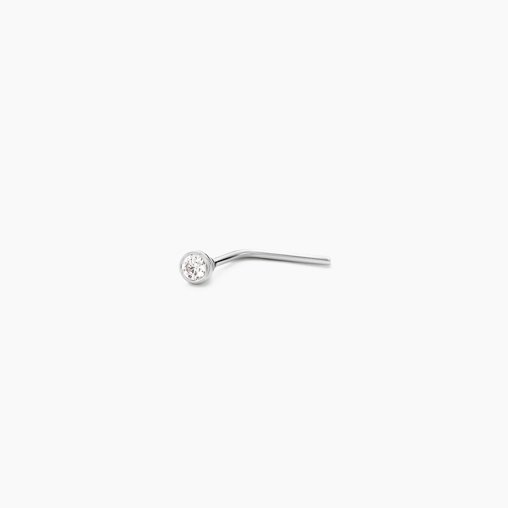Piercing De Nez Fethi Serti Clos Or Blanc Oxyde De Zirconium - Piercing Nez Femme | Histoire d&rsquo;Or