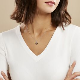 Collier Sumeyra Argent Blanc Céramique Et Oxyde De Zirconium - Colliers Coeur Femme | Histoire d’Or