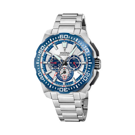 Montre Festina Chrono Bike 2 Argent&eacute; - Montres Homme | Histoire d&rsquo;Or