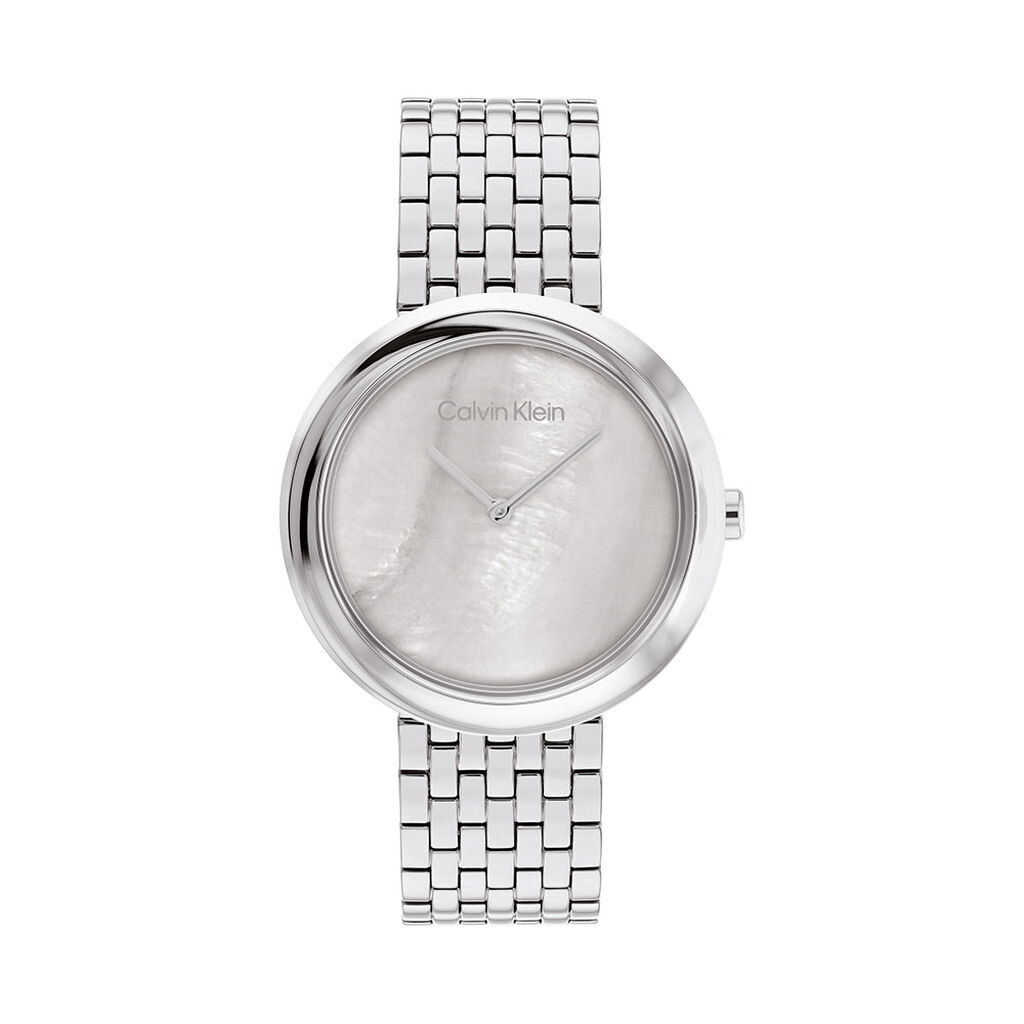 Montre Calvin Klein Twisted Bezel Gris - Id&eacute;es cadeaux Femme | Histoire d&rsquo;Or