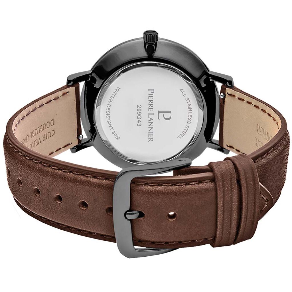 Montre Pierre Lannier Inti Noir - Montres solaires Homme | Histoire d&rsquo;Or