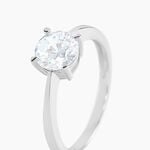 Bague Solitaire Abriel Or Blanc Oxyde De Zirconium - Bagues solitaires Femme | Histoire d&rsquo;Or
