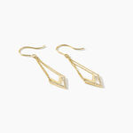 Boucles D'oreilles Pendantes Daina Or Jaune Oxyde De Zirconium - Boucles d'oreilles pendantes Femme | Histoire d&rsquo;Or