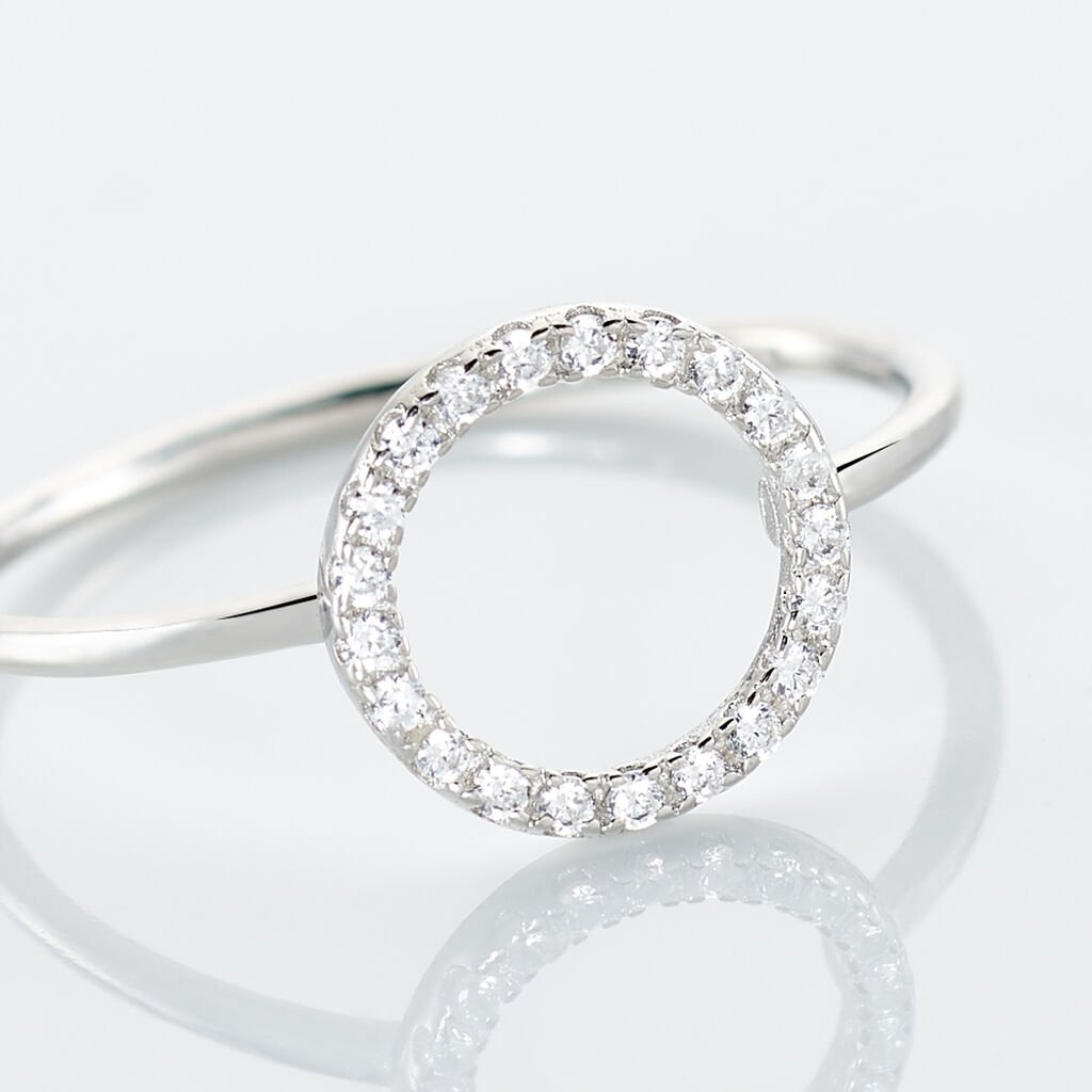 Bague Laureen Argent Blanc Oxyde De Zirconium - Bagues avec pierre Femme | Histoire d’Or