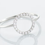 Bague Laureen Argent Blanc Oxyde De Zirconium - Bagues avec pierre Femme | Histoire d&rsquo;Or