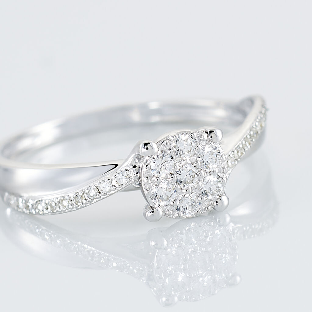 Bague Hebe Or Blanc Diamant - Bagues avec pierre Femme | Histoire d’Or