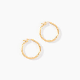 Créoles Youri Or Jaune - Boucles d'oreilles créoles Femme | Histoire d’Or