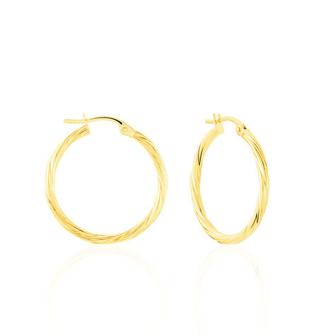 Créoles Youri Or Jaune - Boucles d'oreilles créoles Femme | Histoire d’Or