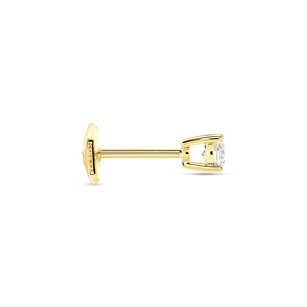 Boucle D'oreille Puce Unitaire Victoria Or Jaune Diamant - Clous d'oreilles Famille | Histoire d’Or