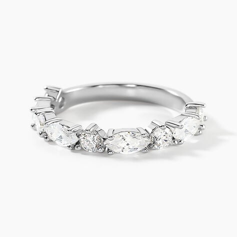 Bague Eclat D'Aurore Argent Blanc Oxyde De Zirconium - Bagues avec pierre Femme | Histoire d&rsquo;Or