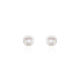 Boucles D'oreilles Puces Kesya Nacres Bouton Or Jaune Perle De Culture - Clous d'oreilles Femme | Histoire d’Or