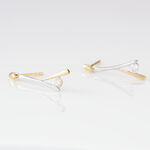 Boucles D'oreilles Pendantes Formev Or Bicolore Oxyde De Zirconium - Boucles d'oreilles pendantes Femme | Histoire d&rsquo;Or