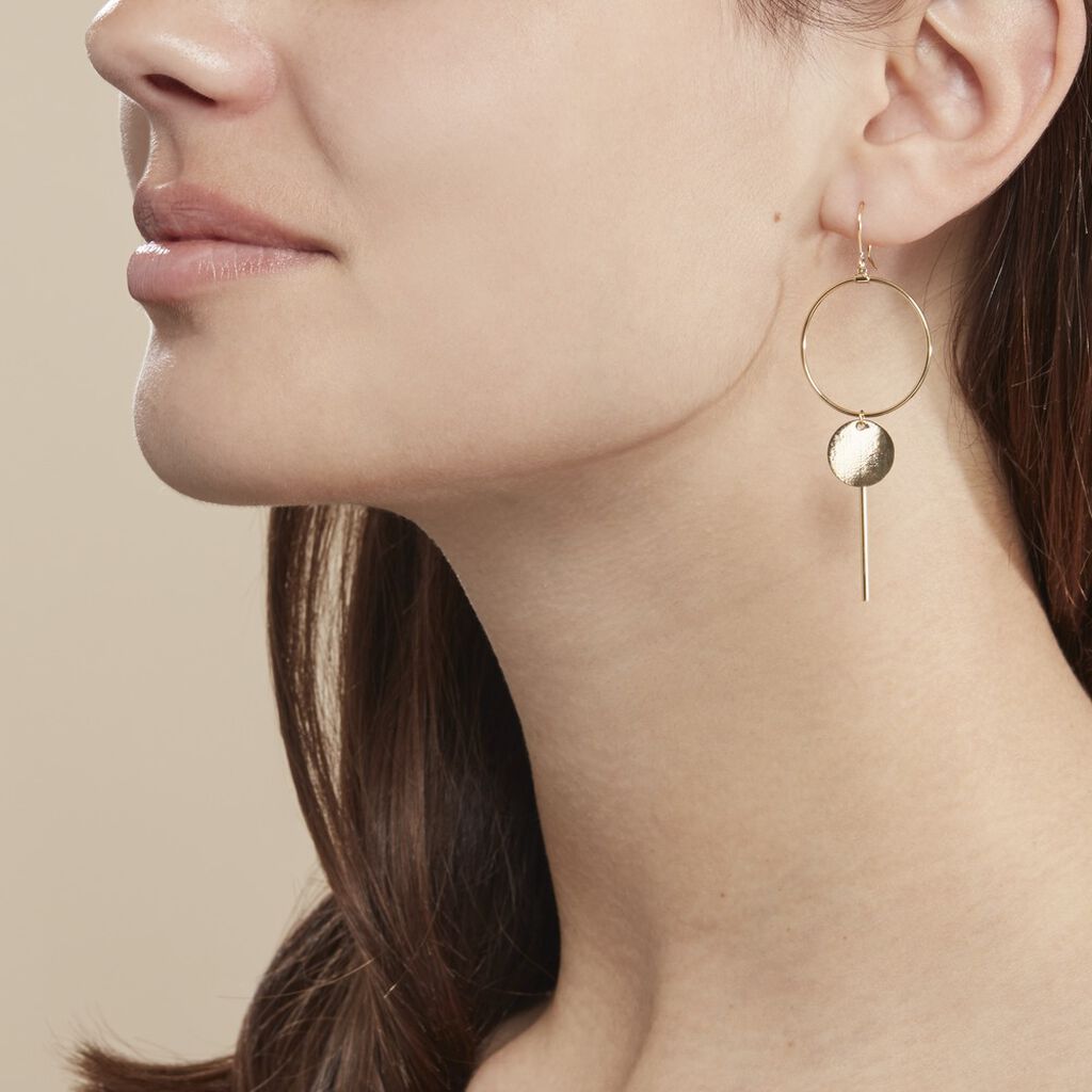 Boucles D'oreilles Pendantes Solaire Or Jaune - Boucles d'oreilles pendantes Femme | Histoire d’Or