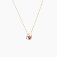 Collier Eliana Or Jaune Rhodolite Oxyde De Zirconium