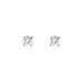 Boucles D'oreilles Puces Victoria Platine Blanc Diamant - Clous d'oreilles Famille | Histoire d’Or