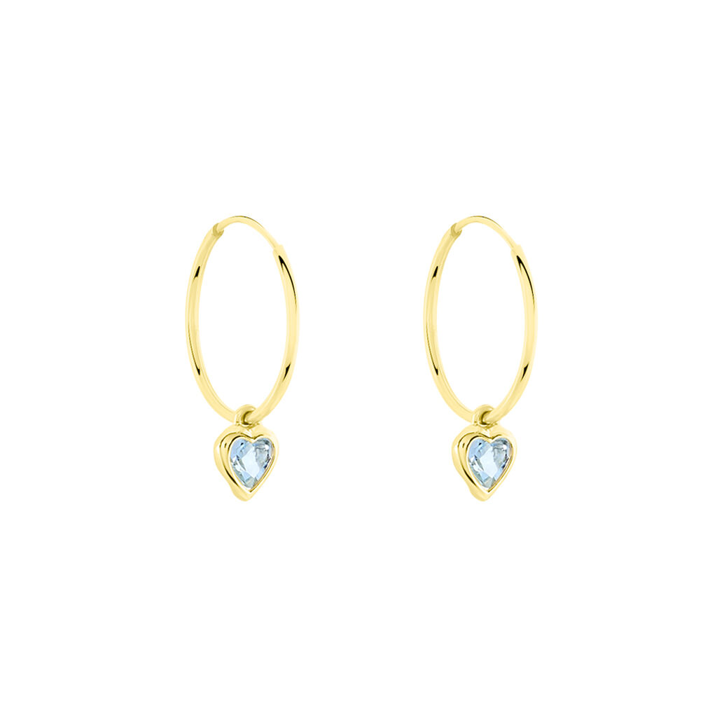 Créoles Marsie Coeur Or Jaune Topaze - Boucles d'oreilles créoles Femme | Histoire d’Or