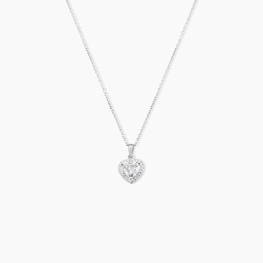 Collier Dari Or Blanc Oxyde De Zirconium - Colliers Femme | Histoire d’Or