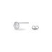 Boucles D'oreilles Puces Elda Serti Clos Or Blanc Oxyde De Zirconium - Clous d'oreilles Femme | Histoire d’Or