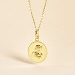 Pendentif Ange Rond Or Jaune - Pendentifs Bapt&ecirc;me Famille | Histoire d&rsquo;Or
