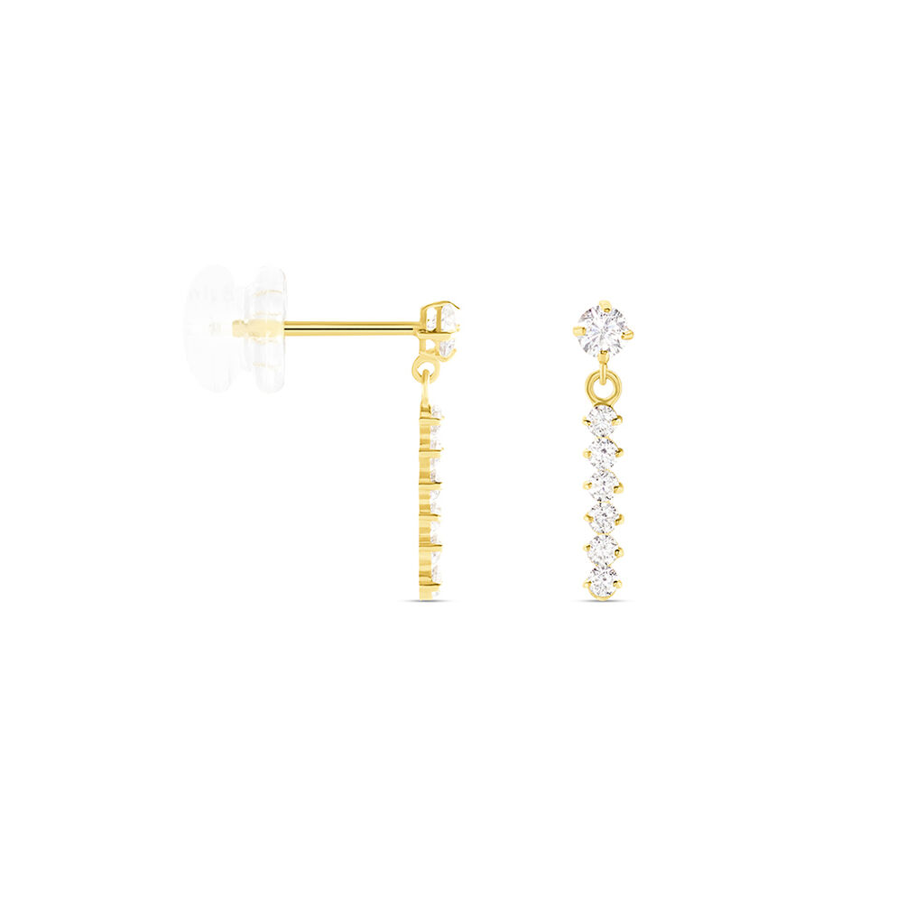 Boucles D'oreilles Pendantes Barakat Or Jaune Oxyde De Zirconium - Boucles d'oreilles pendantes Femme | Histoire d’Or