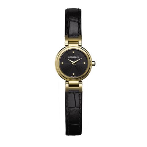 Montre Herbelin Lady H Noir - Montres Femme | Histoire d&rsquo;Or