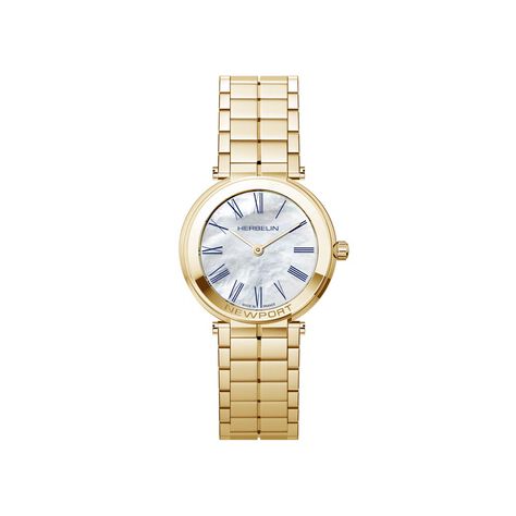 Montre Herbelin Newport Slim Nacre Blanche - Montres Femme | Histoire d’Or