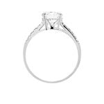 Bague Solitaire Terese Or Blanc Oxyde De Zirconium - Bagues solitaires Femme | Histoire d&rsquo;Or
