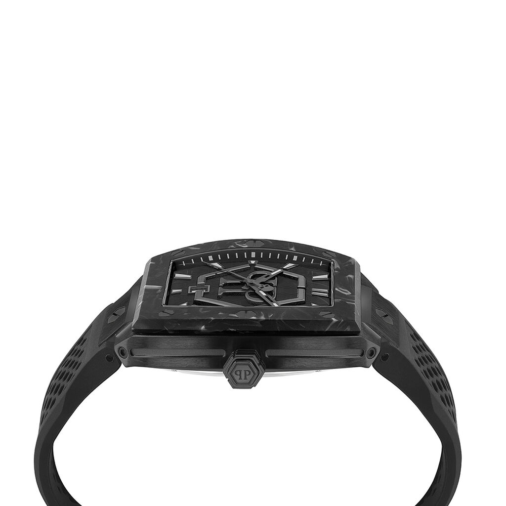 Montre Philipp Plein The Hexagon Phantom Noir - Id&eacute;es cadeaux Homme | Histoire d&rsquo;Or