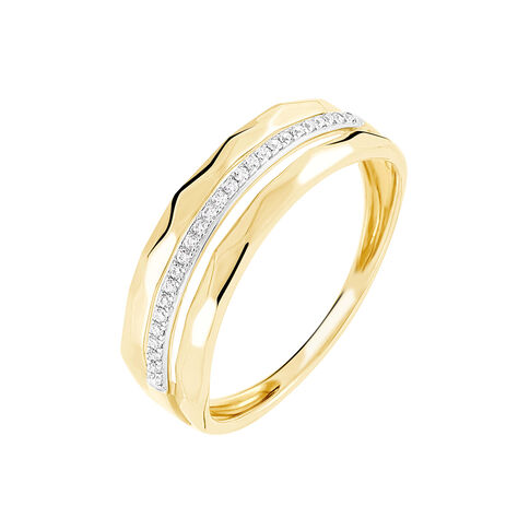 Bague Mauna Or Jaune Oxyde De Zirconium - Bagues avec pierre Femme | Histoire d’Or